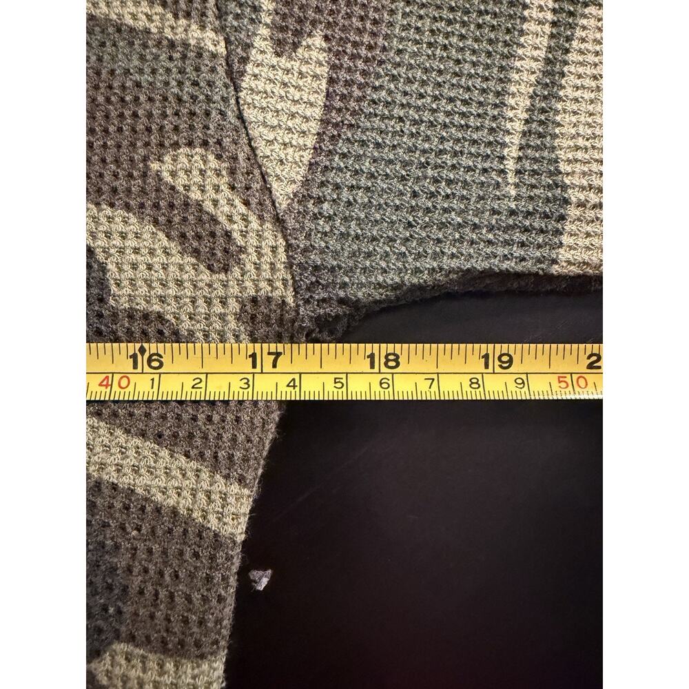 Camo Thermal Shirt Mens S Waffle Knit Long Sleeve Graphic Trailer Park - Picture 5 of 6
